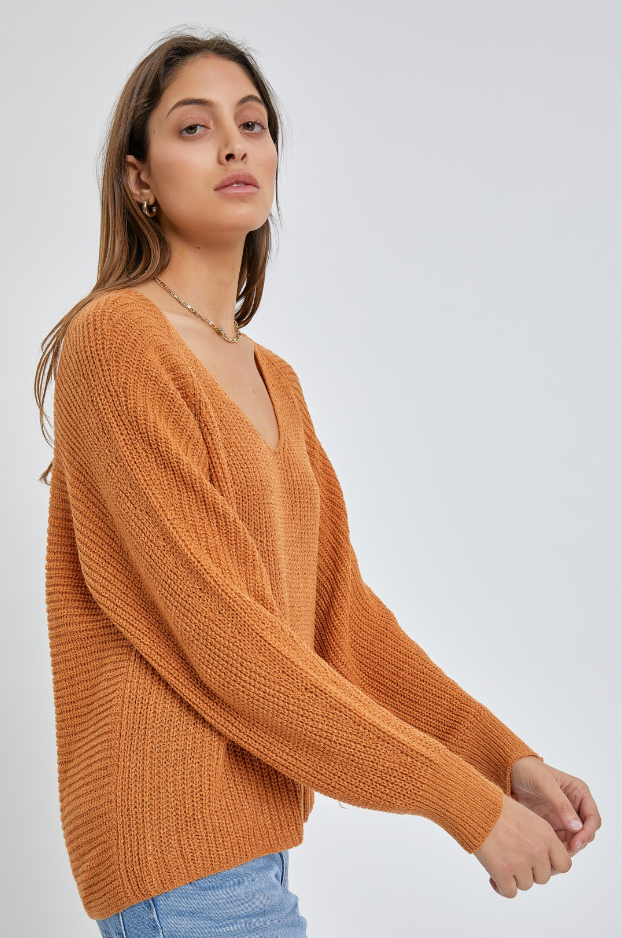 The Move Slow Sweater in Ginger