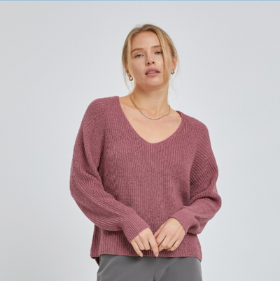 The Move Slow Sweater in Orchid