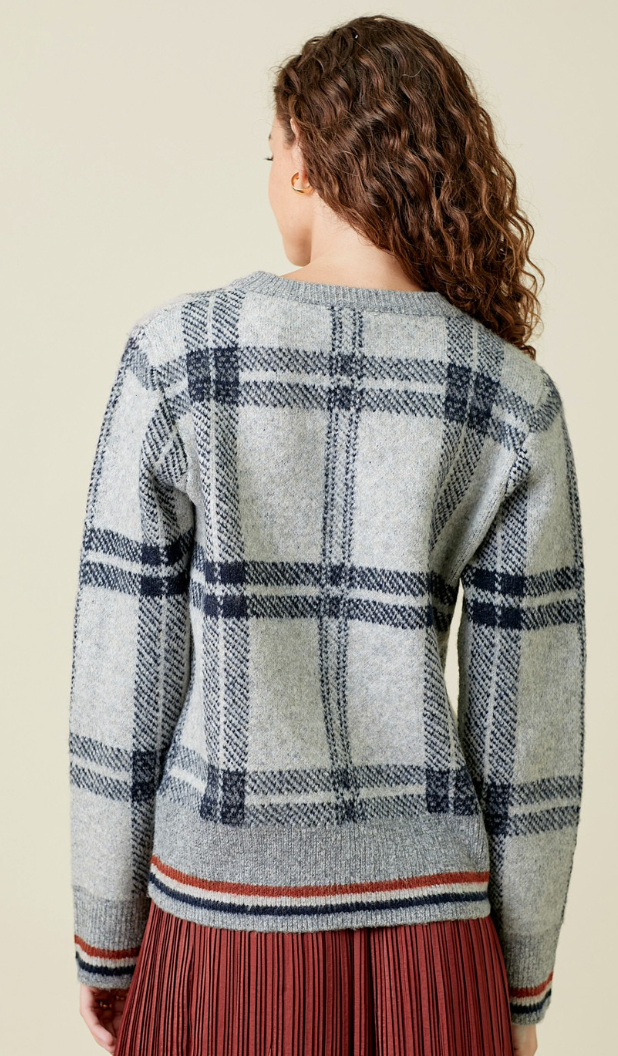 Checker Pullover Sweater