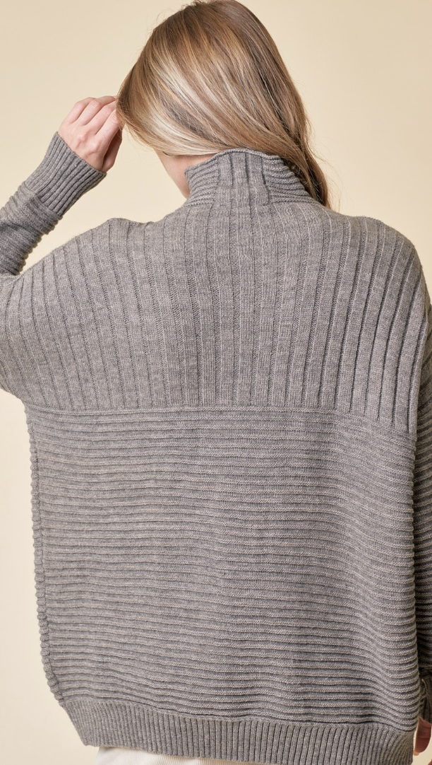 Greige Turtleneck Sweater