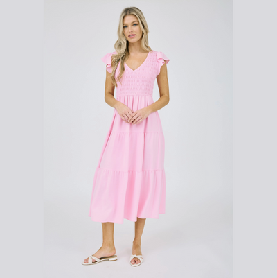 Flutter Sleeve Maxi Dress