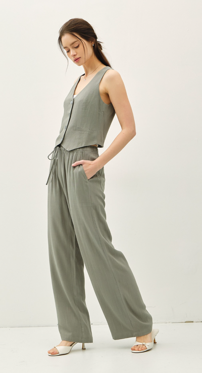 Linen V-Neck Vest