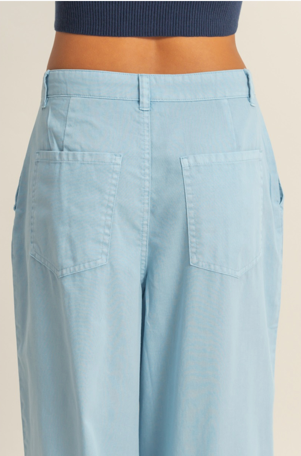 High Waist Basic Wide Leg Pants