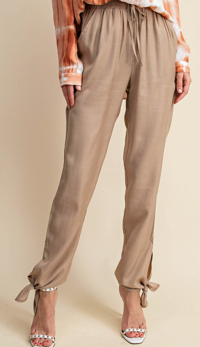 Knotted Ankle Detail Pants